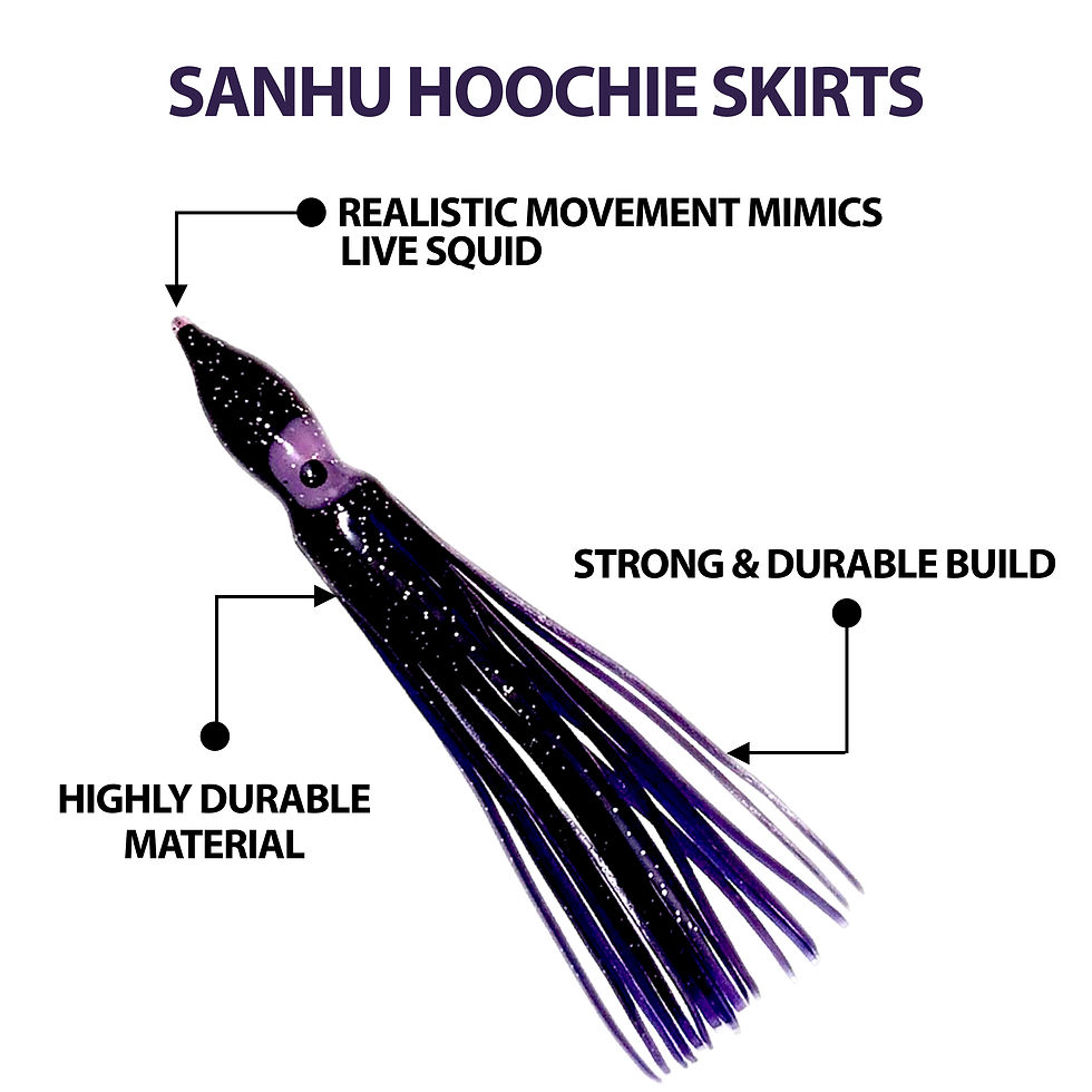 Thumbnail: Hoochie Skirts Squid Special Purple 3.5 inch
