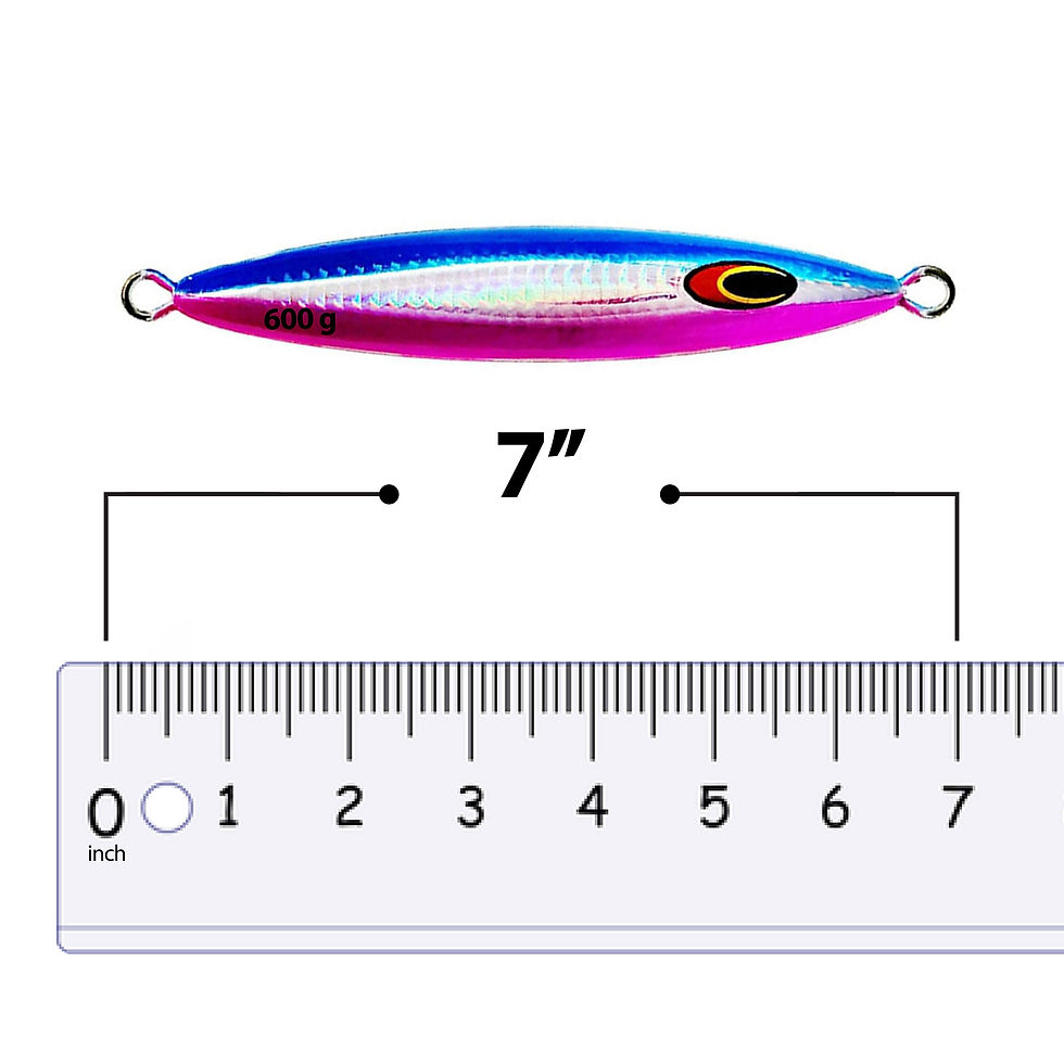 Thumbnail: Tuna Jig, Blue Pink Zebra Glow, 3 Pieces, Wire-Through