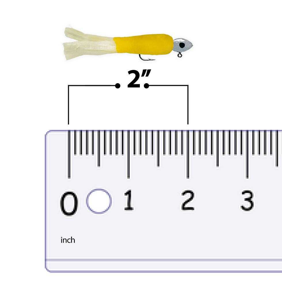 Thumbnail: Mini Tube Jigs-Yellow Pearl, 15 pieces