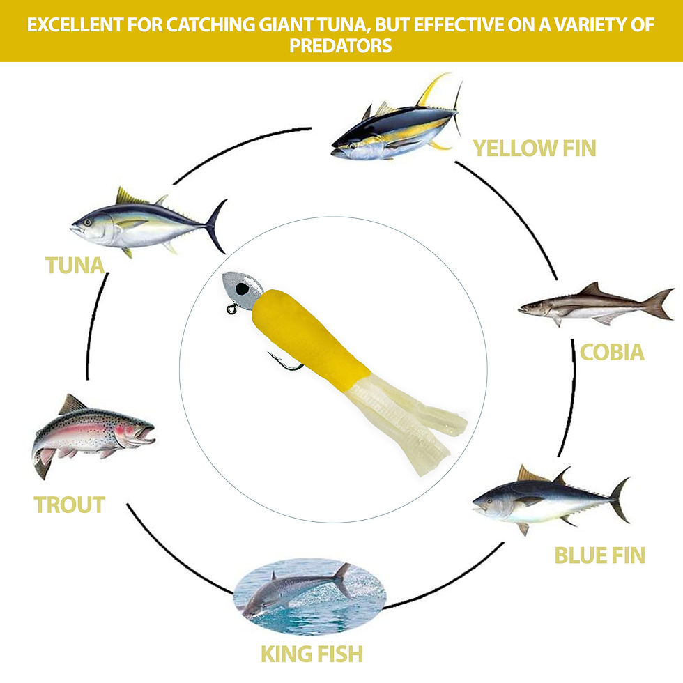Thumbnail: Mini Tube Jigs-Yellow Pearl, 15 pieces