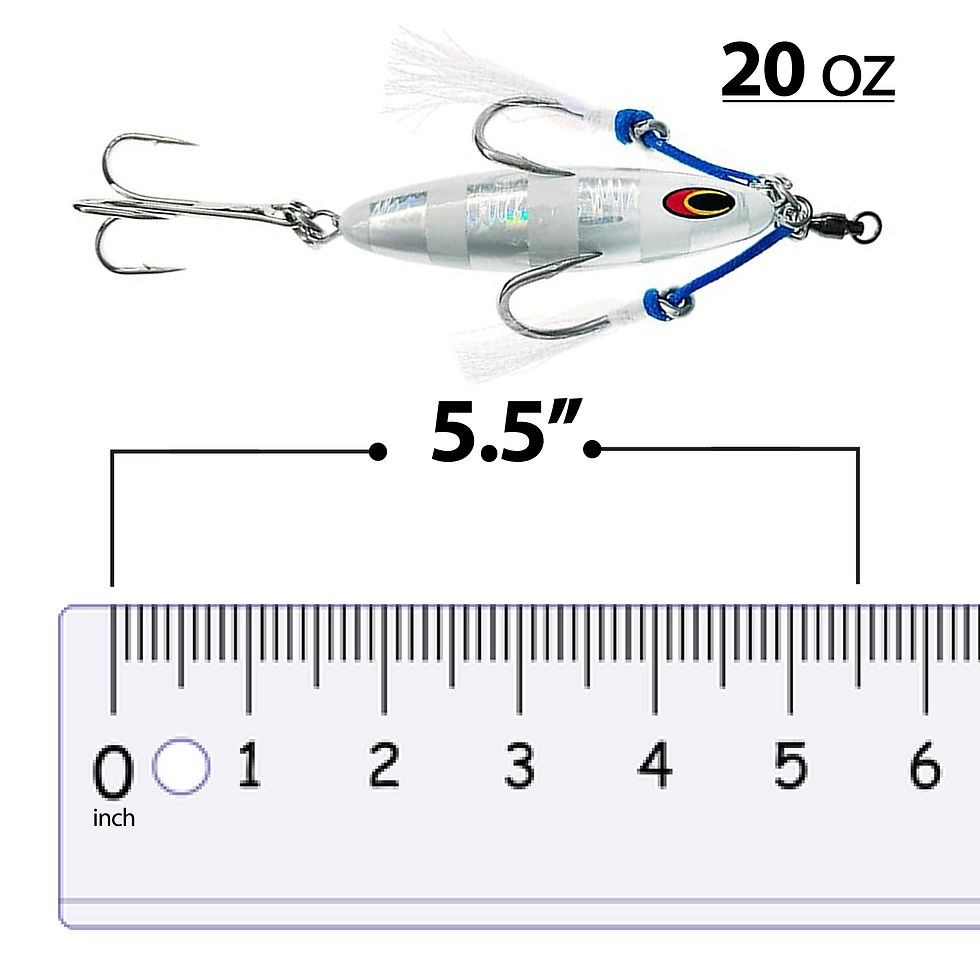 Thumbnail: Eddie Bomb BFT Jigs Bluefin Tuna Silver Zebra Glow Rigged,16/20ozUnrigged 2-Pack