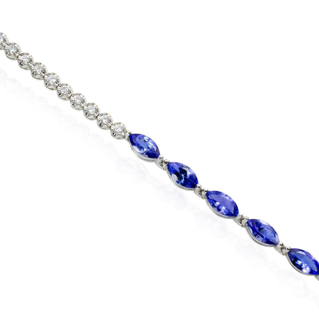 Pulseira Marquise Tanzanitas Riviera