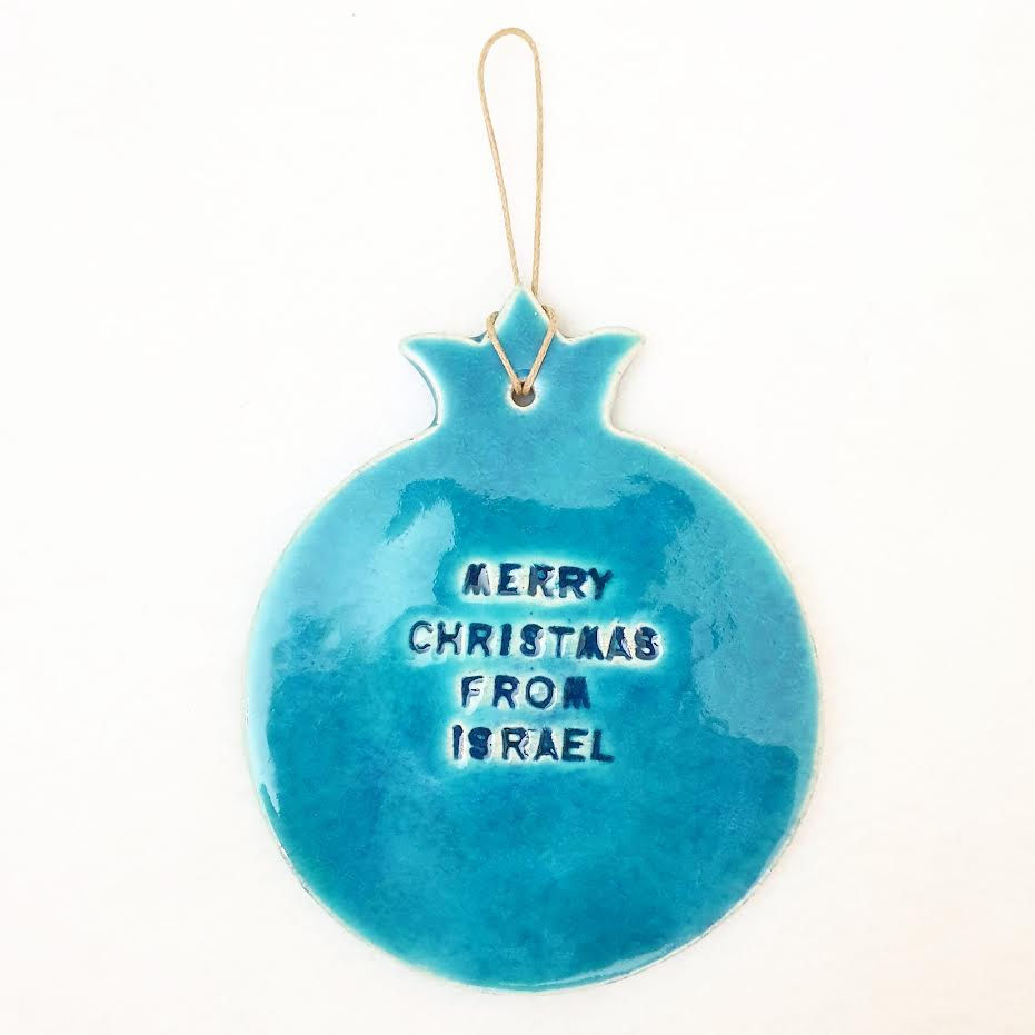 Thumbnail: Pomegranate Merry Christmas from Israel - in Turquoise