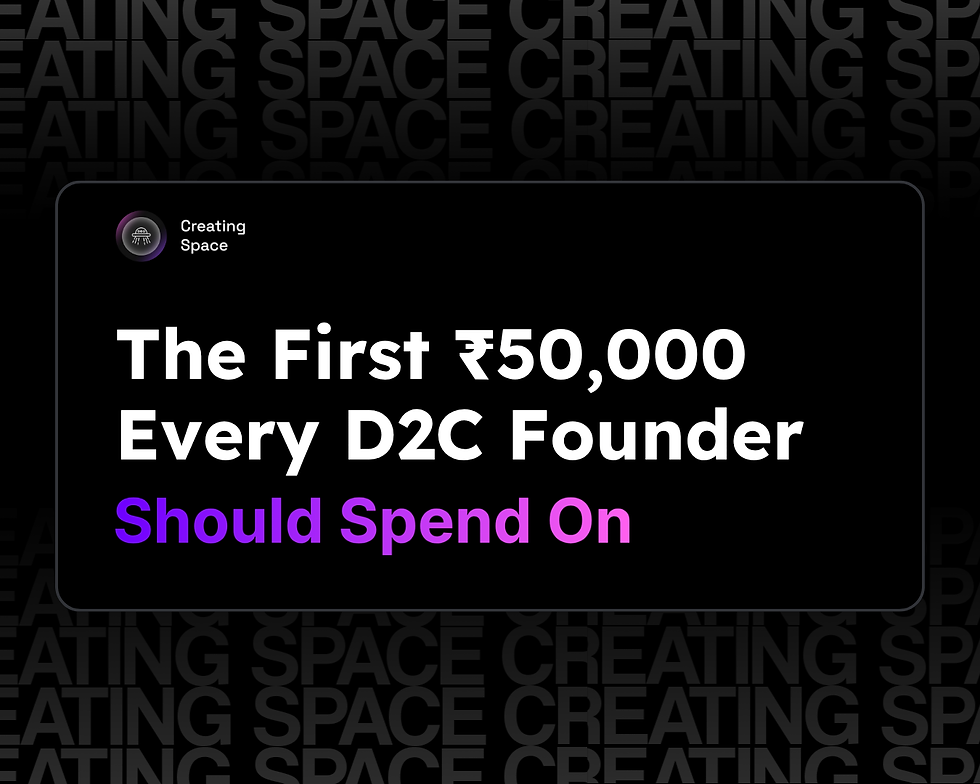 The First ₹50,000 Every D2C Founder Should Spend On