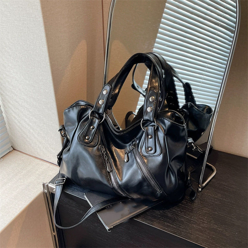 Retro Brand Roomy Shoulder Bag Female Luxury Solid Color Classic Crossbody Bag L