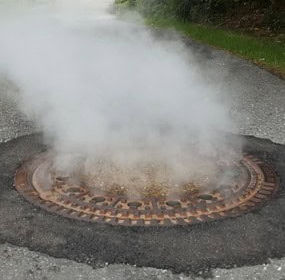 Diagnostic du réseau d'eaux usées par fumigation