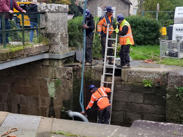 Travaux sur l’écluse de Malestroit
