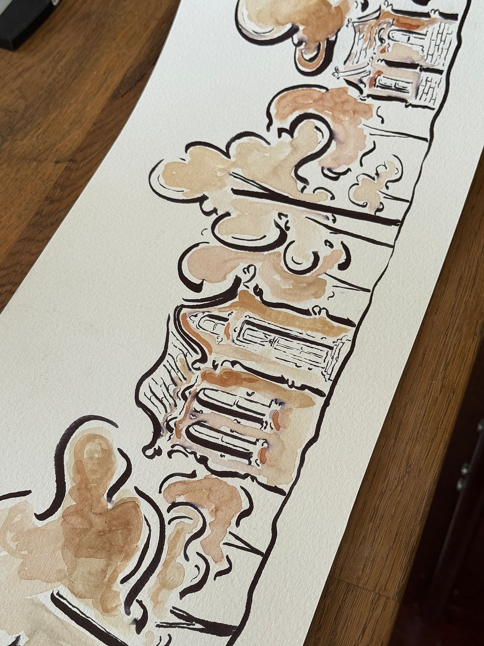 Thumbnail: ink & watercolor on paper | 2025