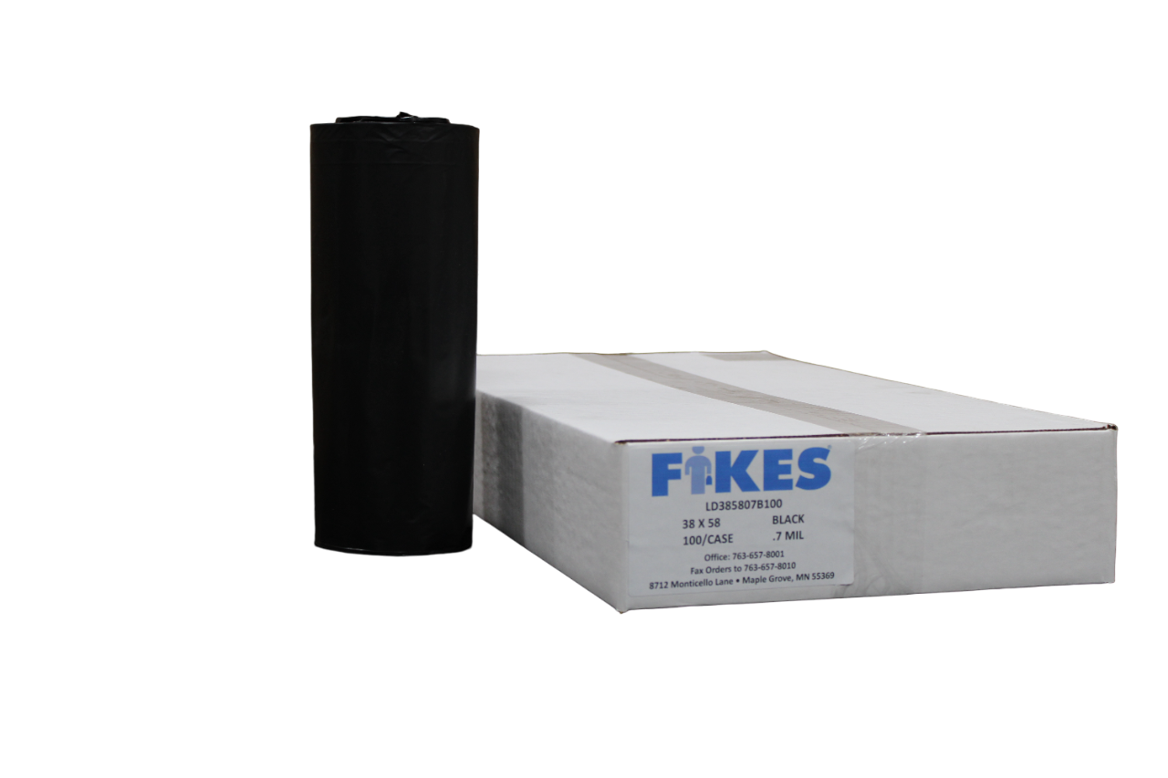 LD 38x58 0.7mil Black Can Liners (100ct)