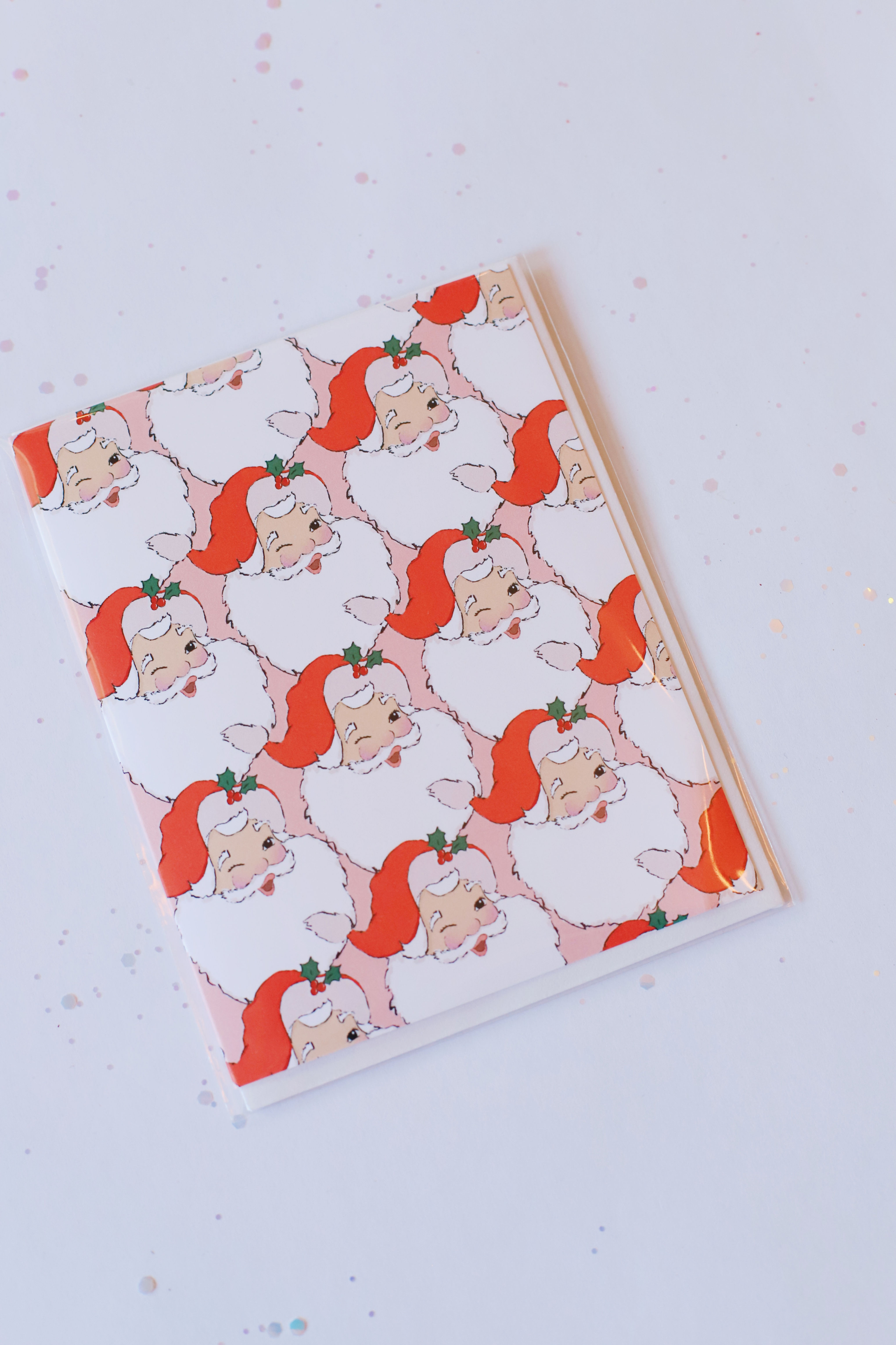 Pink Santa Greeting Card
