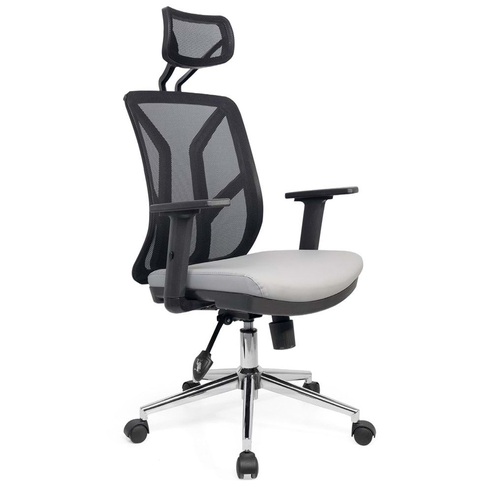 Zeyna File Müdür Koltuğu Multi Tilt Mekanizmalı Krom Yıldız Ayaklı