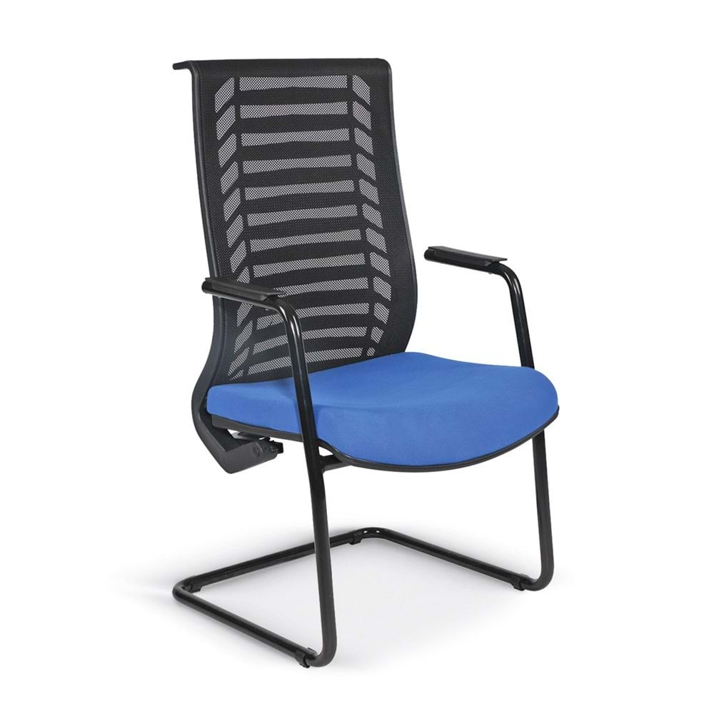 Ragner File Misafir Koltuğu Siyah Boyalı Bekleme Ayak