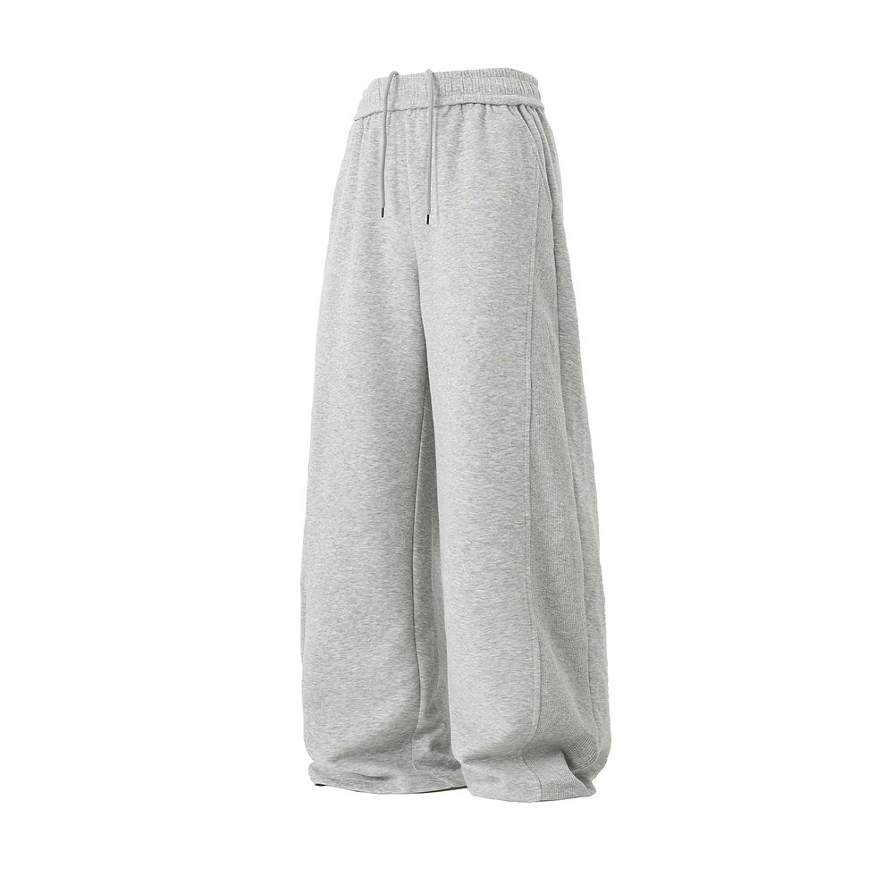 Thumbnail: Mens Side Panel Straight Leg Casual Pants Heavyweight Loose Fit Sweatpants