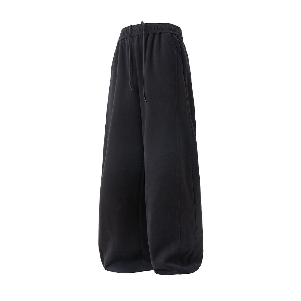 Thumbnail: Mens Side Panel Straight Leg Casual Pants Heavyweight Loose Fit Sweatpants