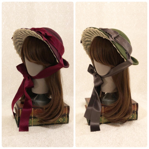 シュエット プーペ クラスィックのドレスハット アンティークボルドー