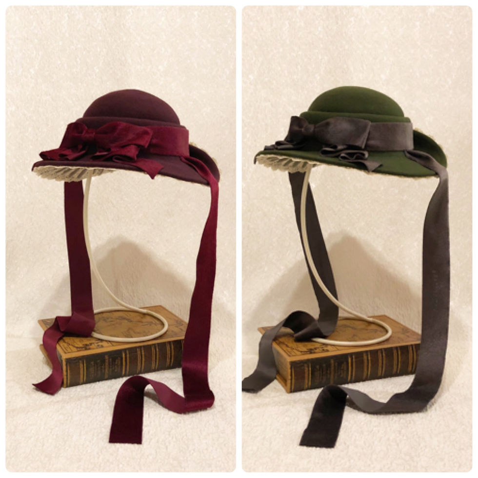 シュエット プーペ クラスィックのドレスハット アンティークボルドー