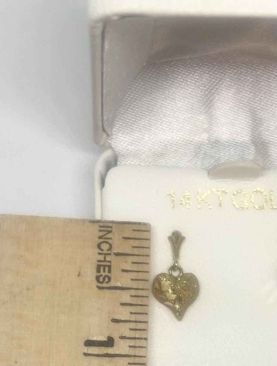 Thumbnail: 14k YELLOW GOLD DANGLING HEART POST EARRINGS