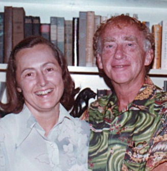 Ned and Genie Fritz in his office in their home on Cochran Chapel in Dallas. Photo courtesy of Fritz family and Edward C. Fritz Archives, DeGoyler Library, SMU: