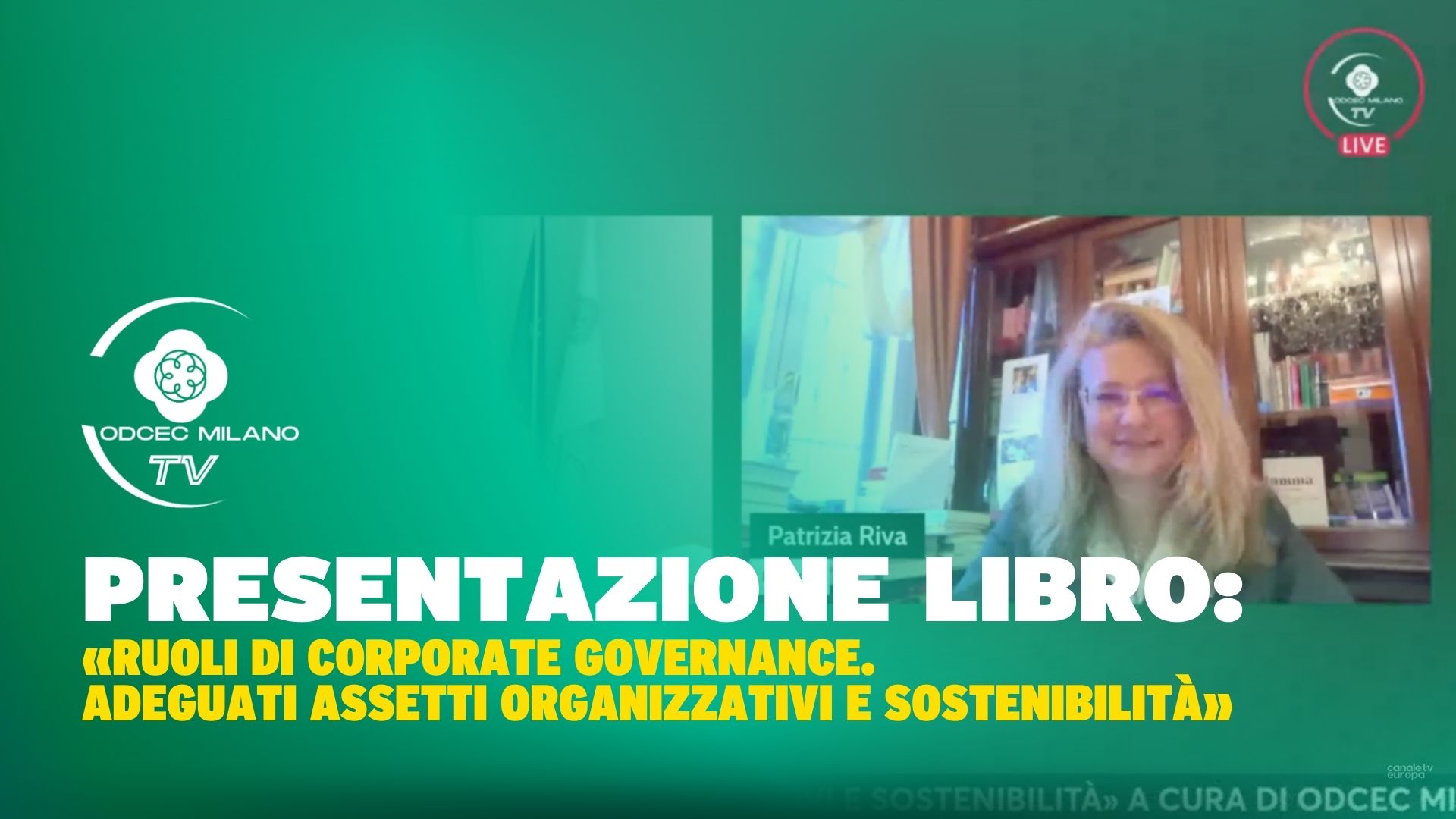 PRESENTAZIONE LIBRO: «RUOLI DI CORPORATE GOVERNANCE. ADEGUATI ASSETTI ORGANIZZATIVI E SOSTENIBILITÀ»