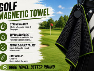 Ghost Golf Magnetic Towel (Greenside) Review (2026) – The Cleanest Clubs With Zero Effort