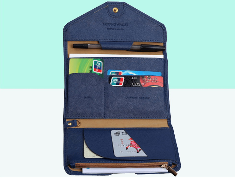 Thumbnail: porta billetes de viaje 3 en 1 Portabillete Pasaporte Tarjetera Para Viajar En Avion