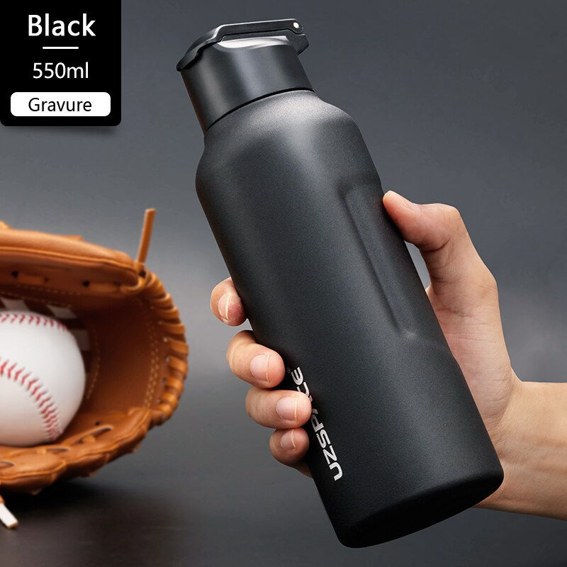 Miniature : Botella de agua de acero inoxidable con pajita para beber directamente