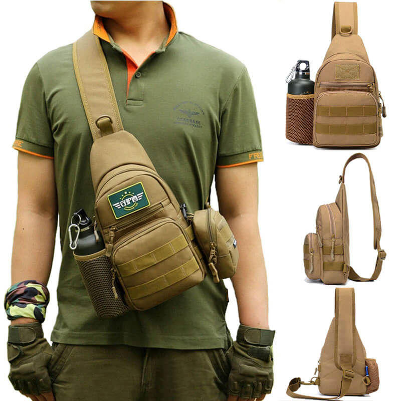 Miniatura: Parairdevacaciones.com_Bolsa bandolera pechera viaje táctico militar unisex, bolsa de hombro senderismo