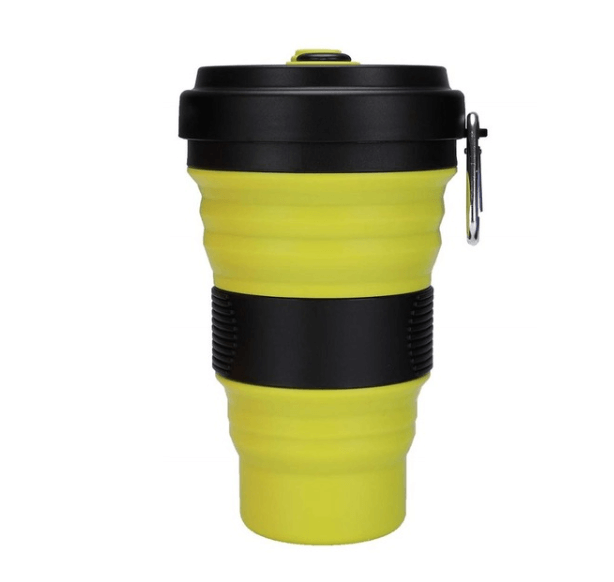 Vaso plegable de silicona reutilizable extensible para ir de vacaciones