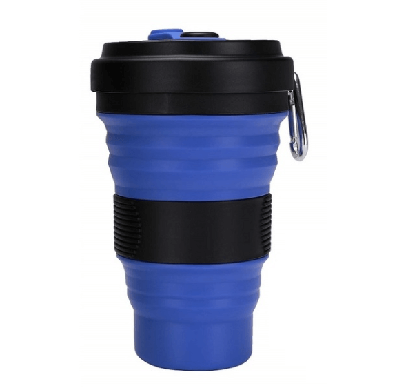 Vaso plegable de silicona reutilizable extensible para ir de vacaciones