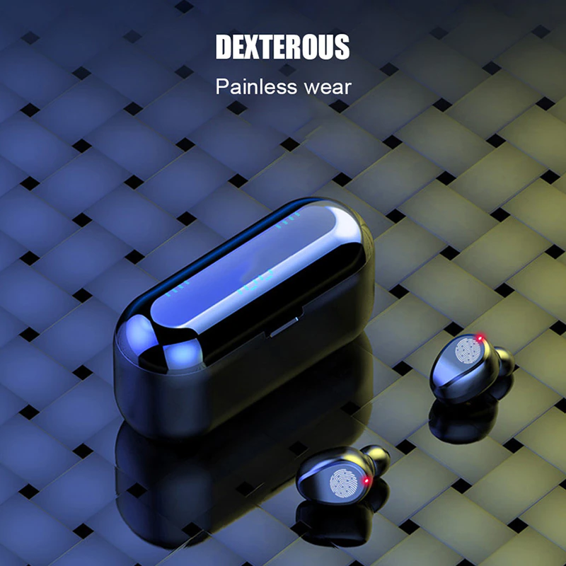 Miniaturbild: Auriculares inalámbricos bluetooth con estuche cargador de 2000mAh 