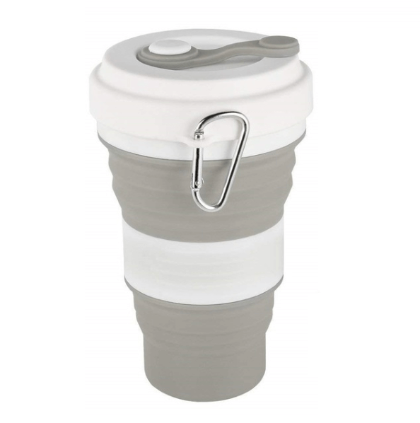 Vaso plegable de silicona reutilizable extensible para ir de vacaciones