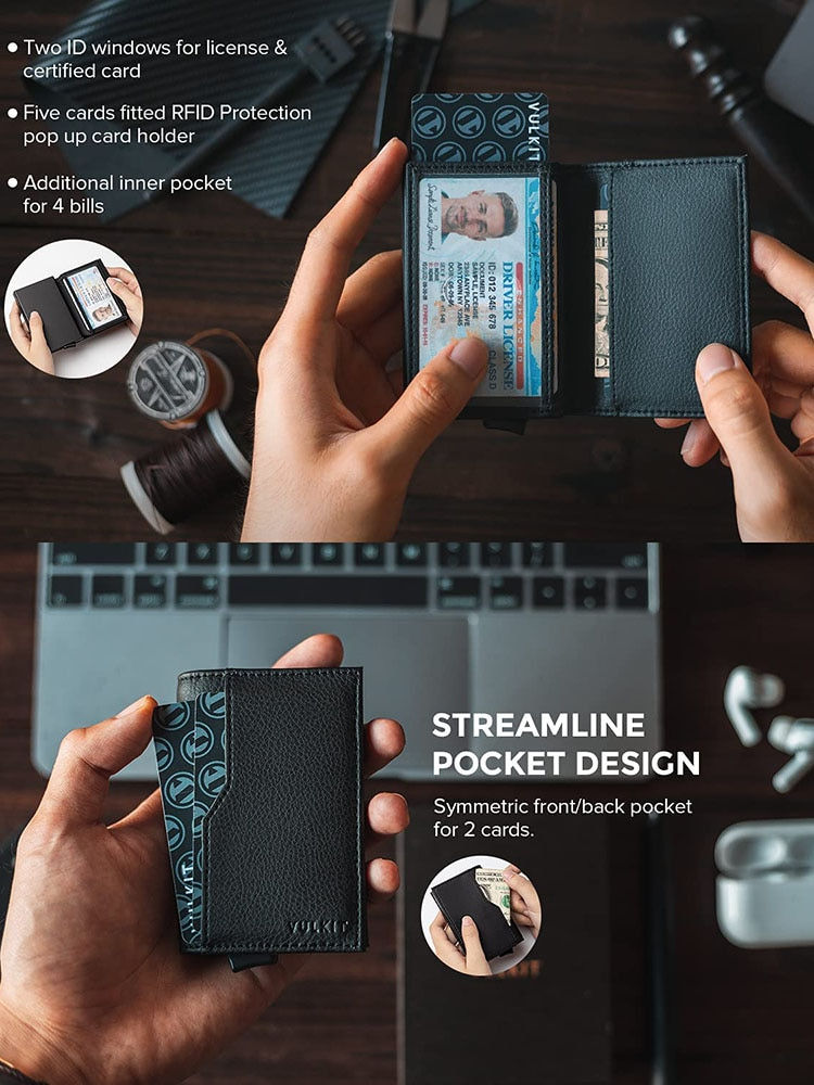 Miniatura: Billetera y Tarjetera automática con bloqueo RFID