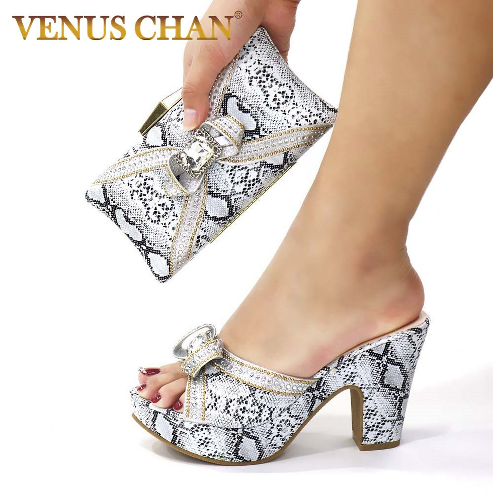 Miniatura: Conjunto de zapatos y bolsos de estilo nigeriano
