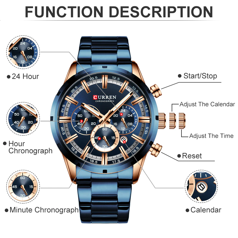 Miniatura: Relojes reloj de pulsera hombre reloj de moda de cuero militar
