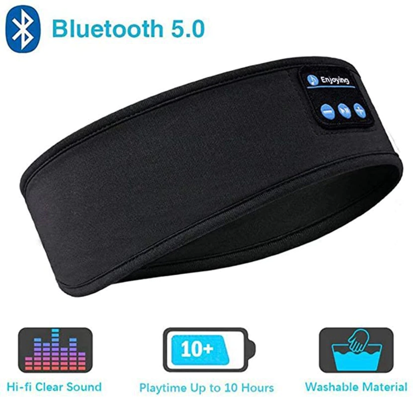 Thumbnail: Auriculares bluetooth para dormir diadema deportiva elástico suave y cómodo