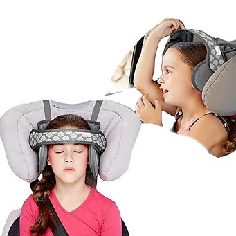 almohada cómoda para la cabeza, cuello, cinturón ajustable, sujeción, posicionador de sueñ
