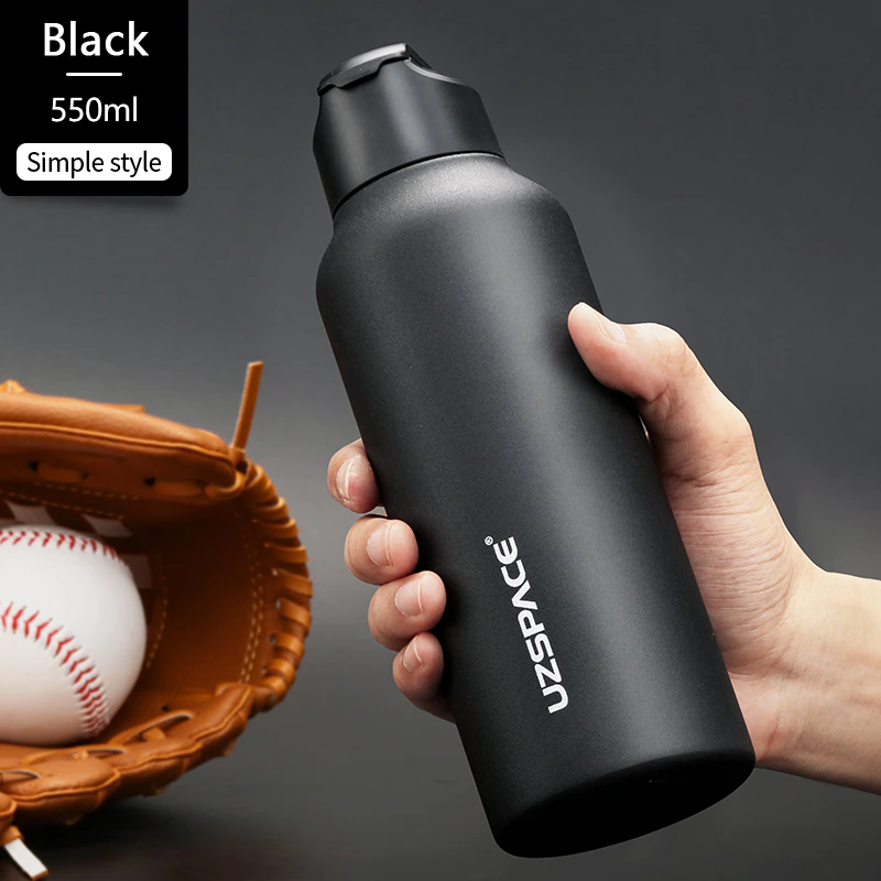 Miniature : Botella de agua de acero inoxidable con pajita para beber directamente