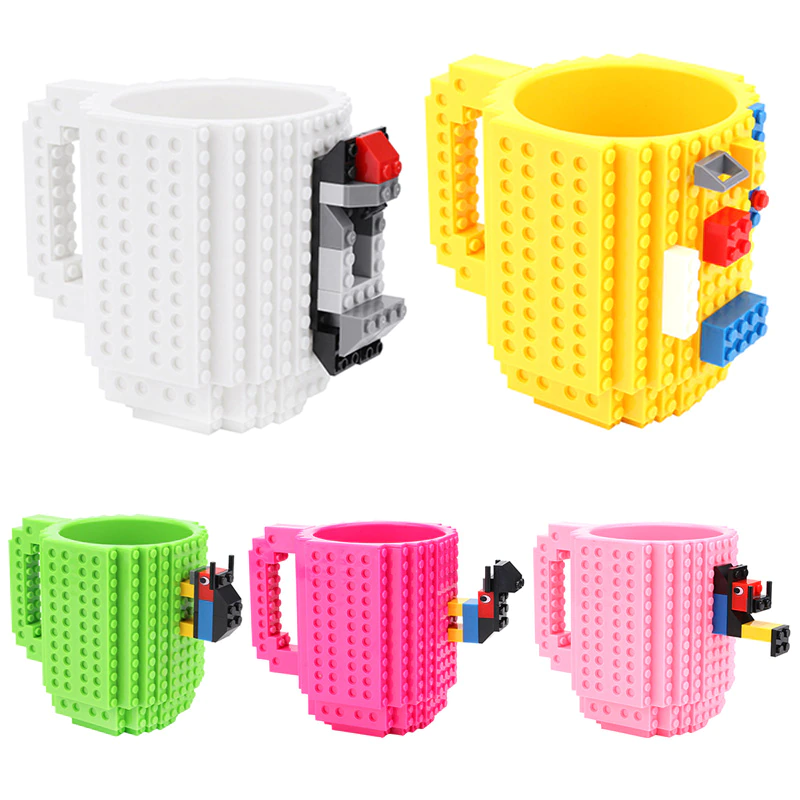 Miniature : Taza de bloques de construcción lego, taza de rompecabezas de bloques lego