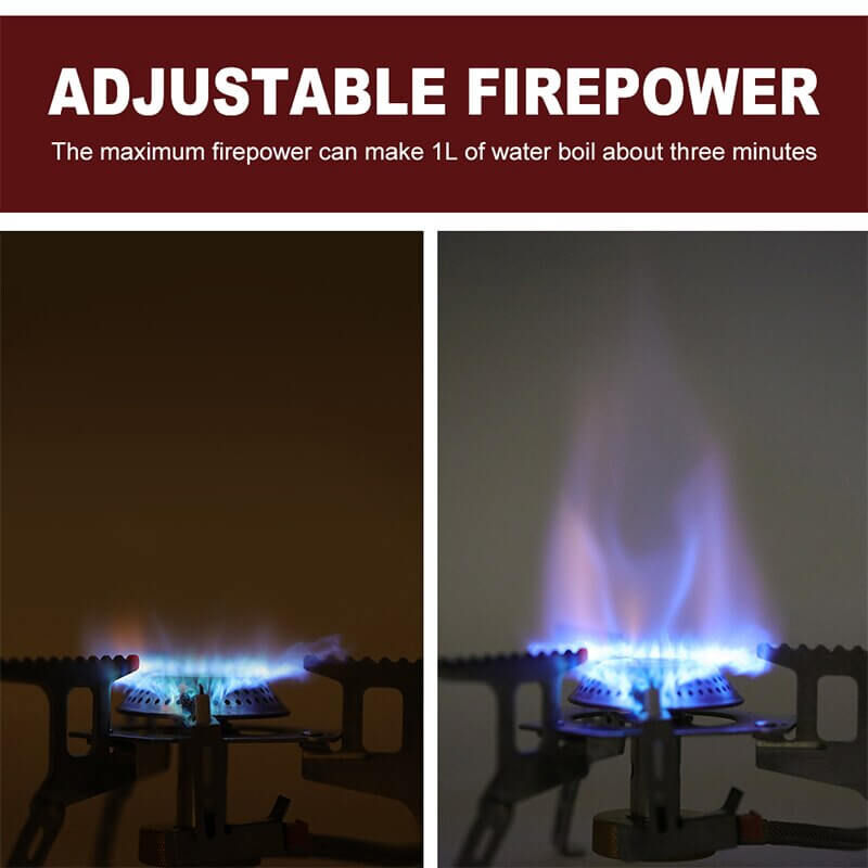 Miniatura: Estufa de gas para viajes camping, calefacción electrónica plegable para acampar