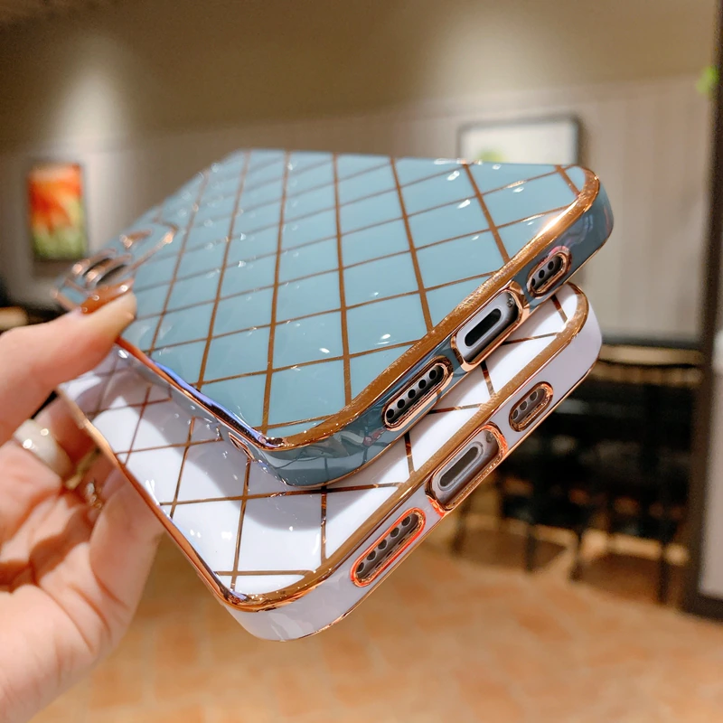 Miniatura: Funda de teléfono galvanizada de lujo para iPhone