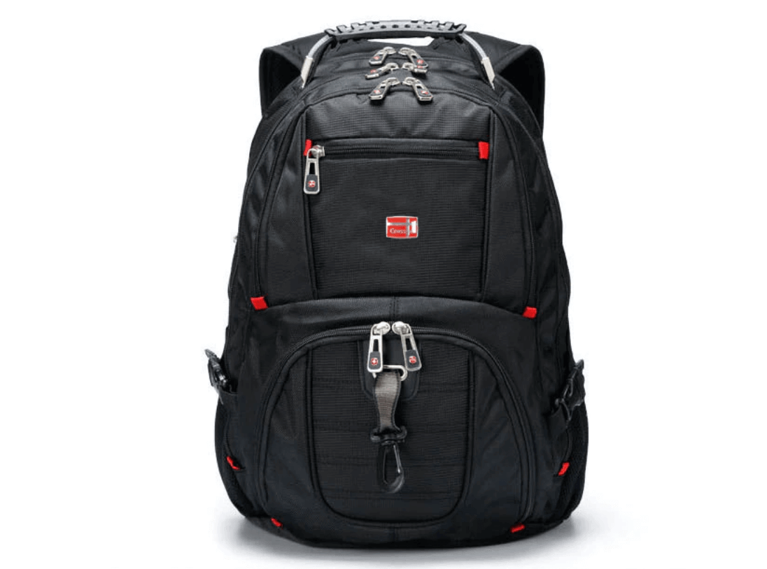 Mochila Negra Gran Capacidad Para Viajero Unisex