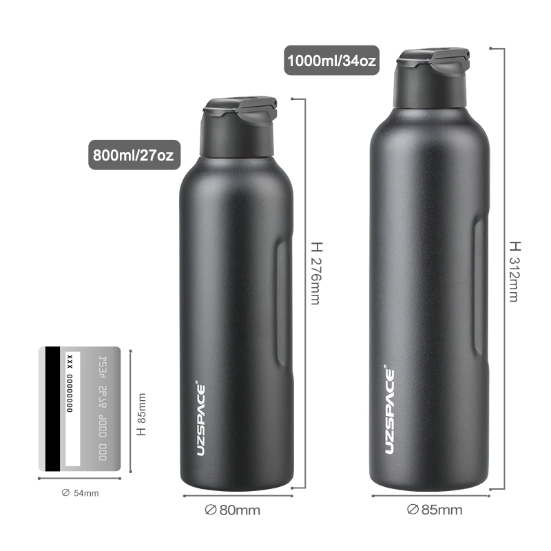 Miniature : Botella de agua de acero inoxidable con pajita para beber directamente