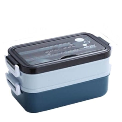 Fiambrera térmica de viaje con soporte de móvil, platos de viaje con cubiertos