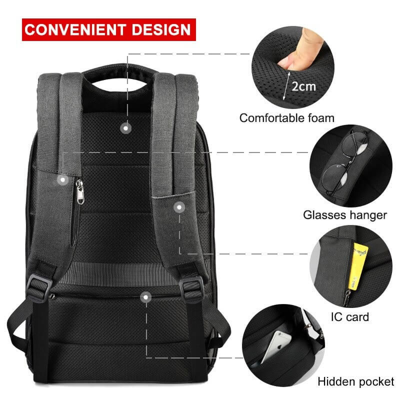 Miniatura: Mochila antirrobo con USB y Llave de seguridad TSA para hombre y mujer