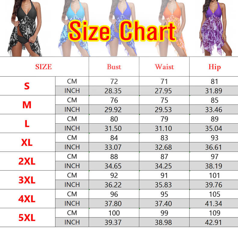 Miniatura: Parairdevacaciones.com_Tankini de talla grande dos piezas cuello halter traje de bcon vestido de playa