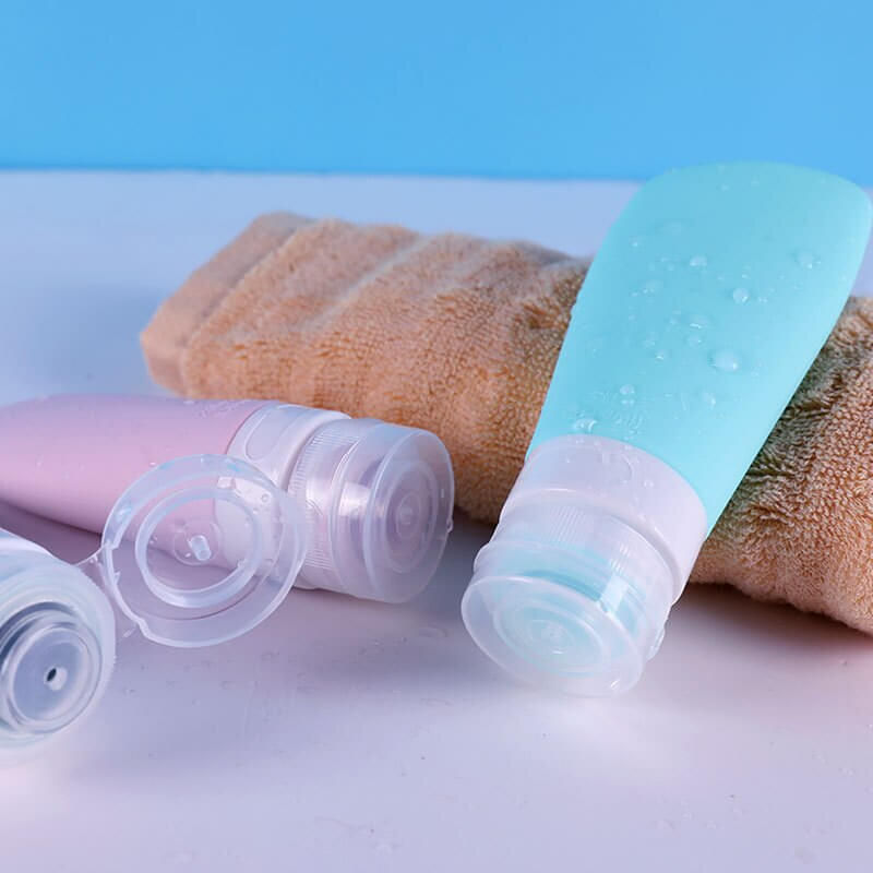 Thumbnail: Juego de botellas de tocador de viaje, kit de 4 botellas de viaje de silicona para ir de vacaciones