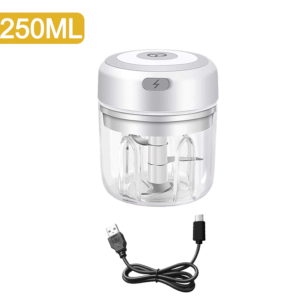 Miniatura: Mini picadora eléctrica de ajo de 100/250mL con carga USB resistente y duradera | EBEPEX Express
