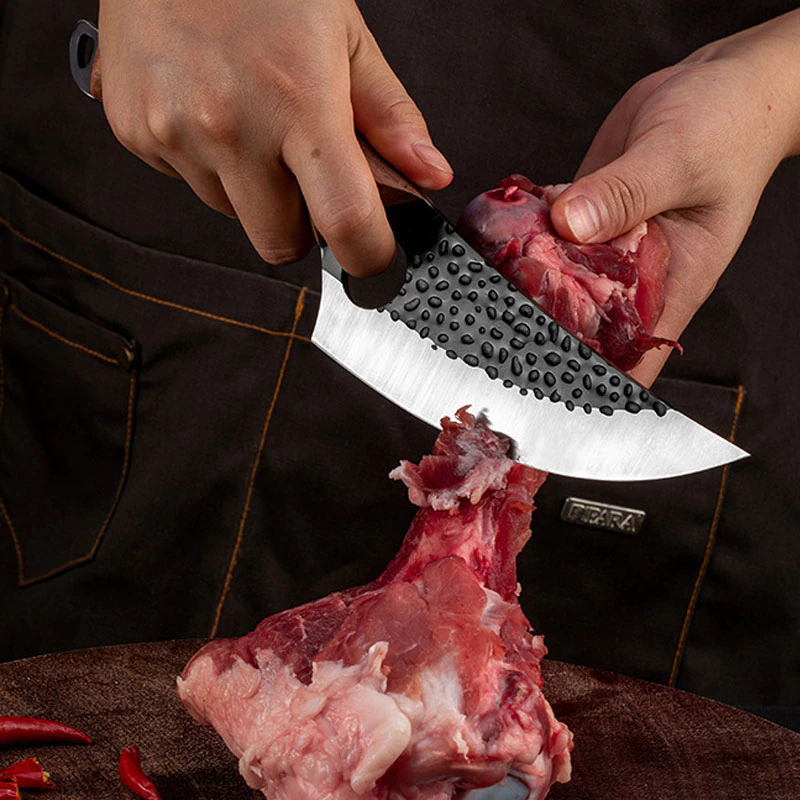 Thumbnail: Cuchillo de chef y carnicero de acero inoxidable forjado