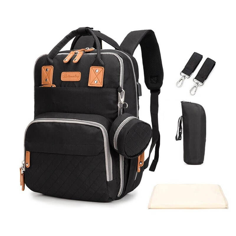 Miniatura: Mochila de pañales, Bolsas unisex para bebés con cambiador, bolsillos aislados