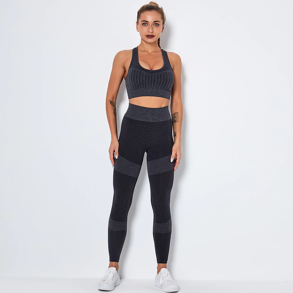 Miniatura: Ropa deportiva para mujer, Conjunto de leggins de yoga sin costuras | PARAIRDEVACACIONES.COM